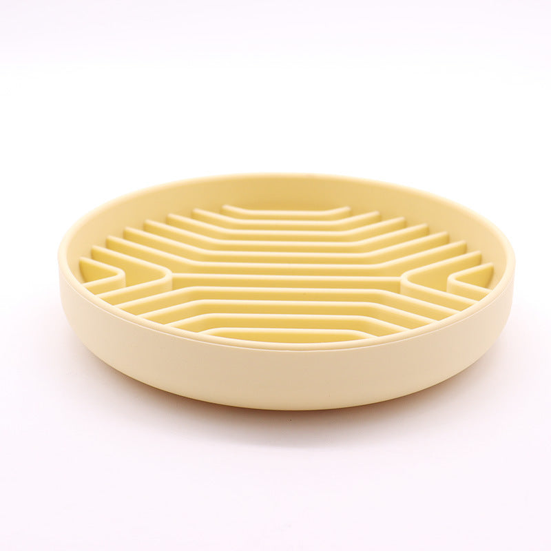 Silicone Pet Slow Feeder Bowl with Suction Base