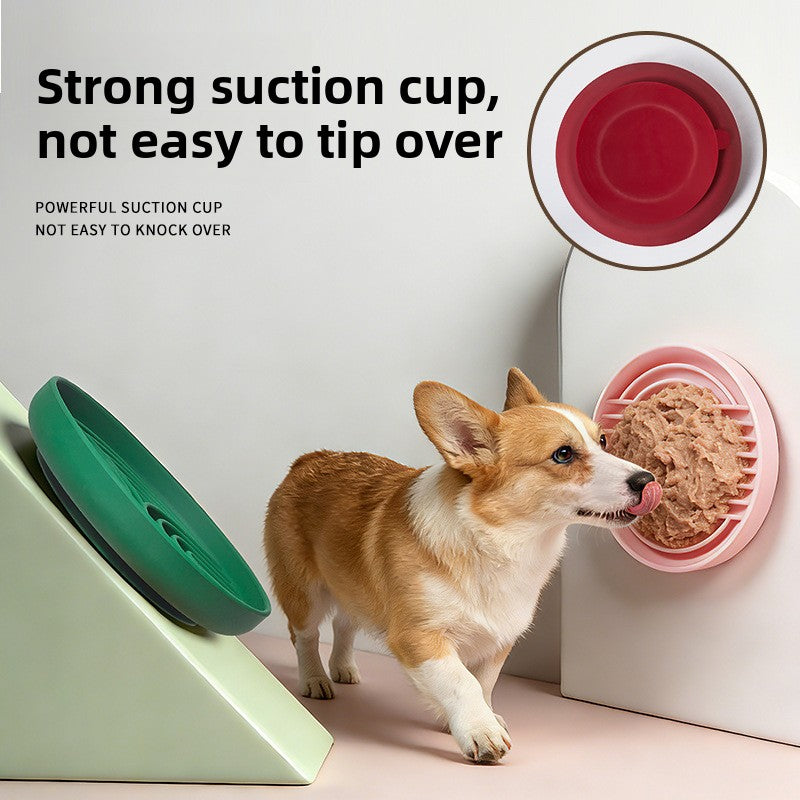 Silicone Slow Feeder Pet Bowl with Suction Base