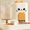 Integrated Pet Feeder Bowl with Dry Wet Separation