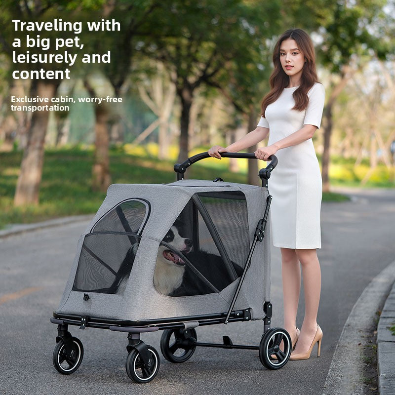 Foldable Pet Stroller for Dogs and Cats