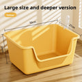 Extra Large Open Cat Litter Box Semi-Enclosed Pet Toilet
