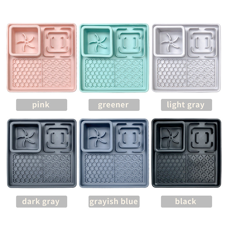 Silicone Pet Slow Feeder Bowl with Suction Base