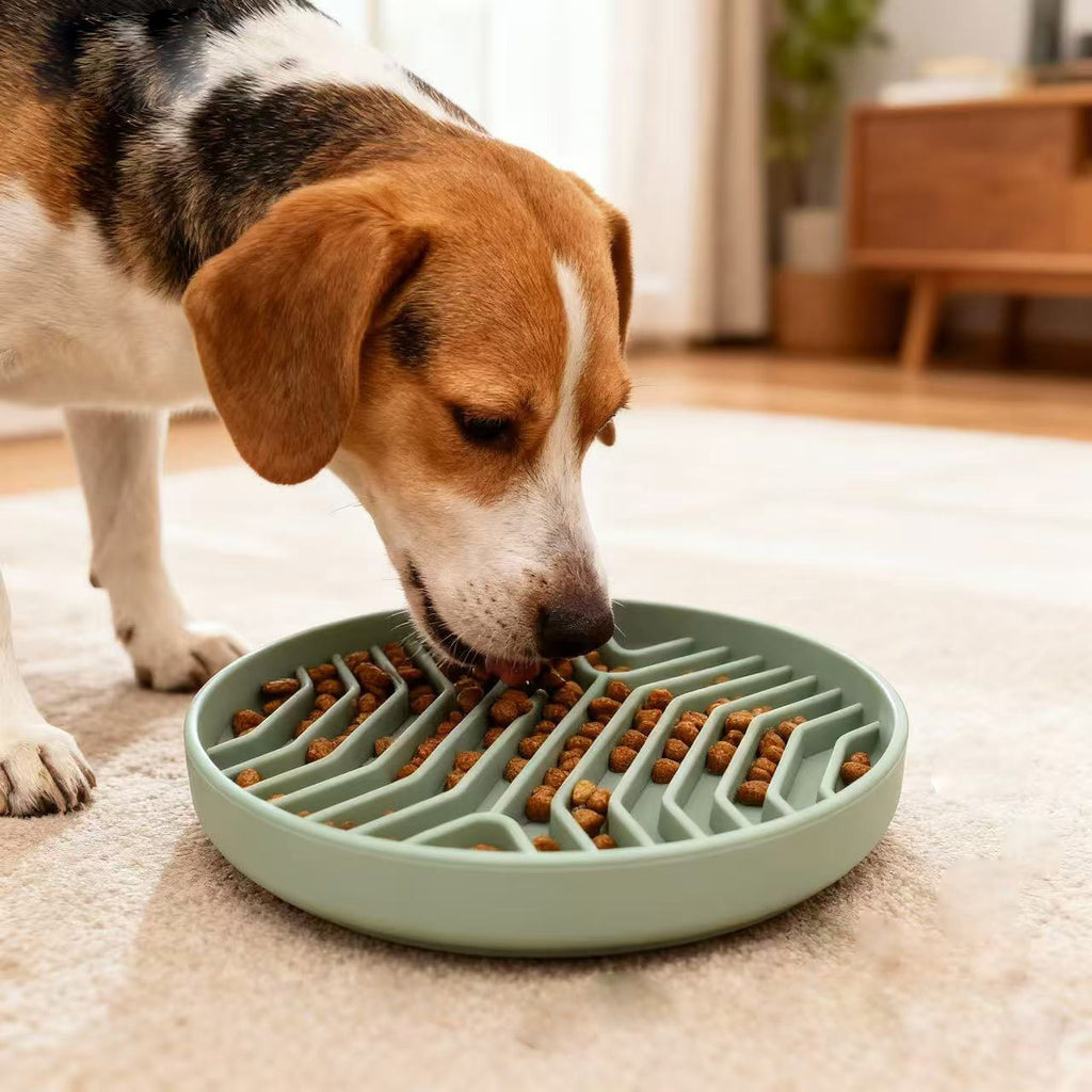 Silicone Pet Slow Feeder Bowl with Suction Base