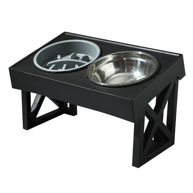 Adjustable Elevated Pet Bowl Stainless Steel