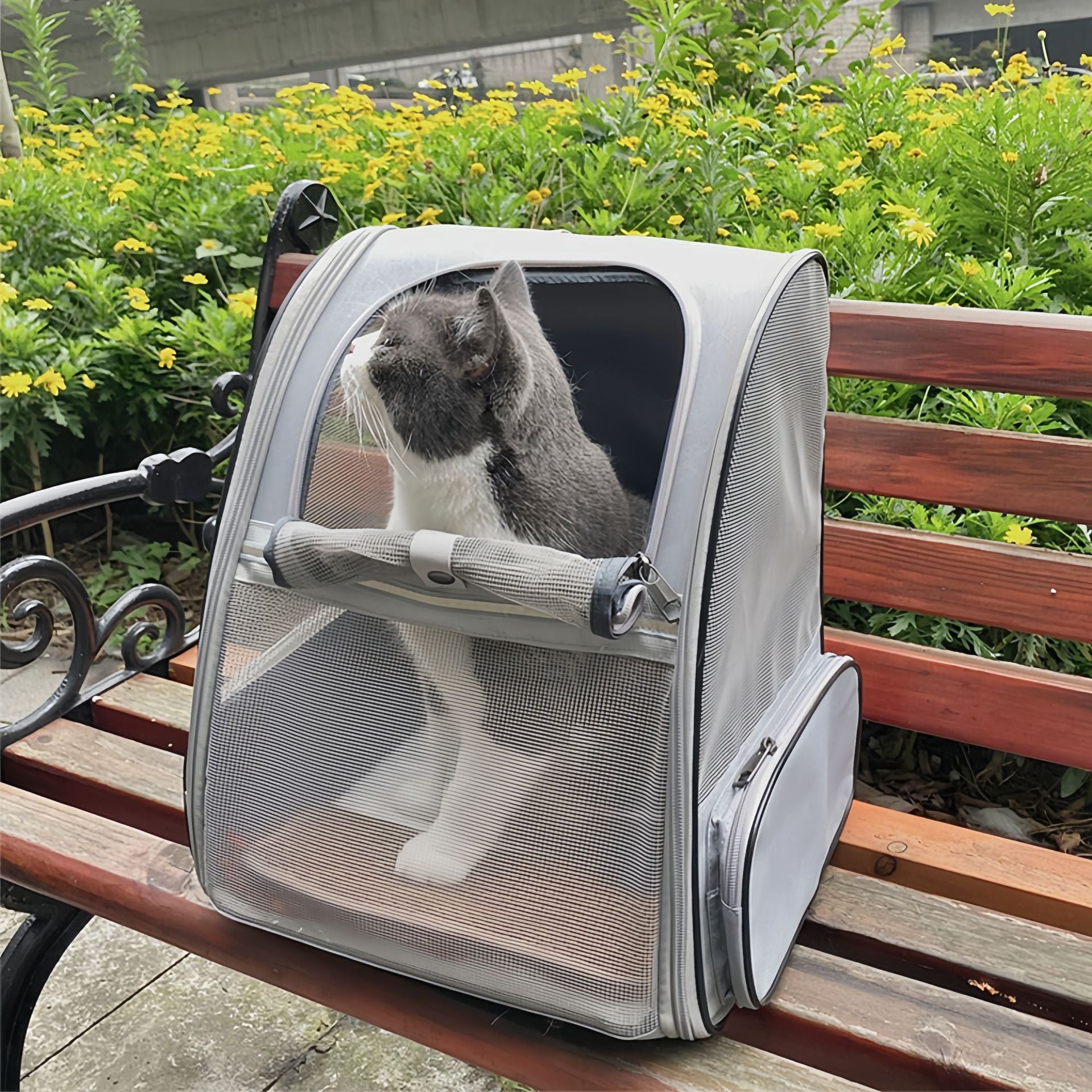 Foldable Dual Shoulder Pet Carrier Bag