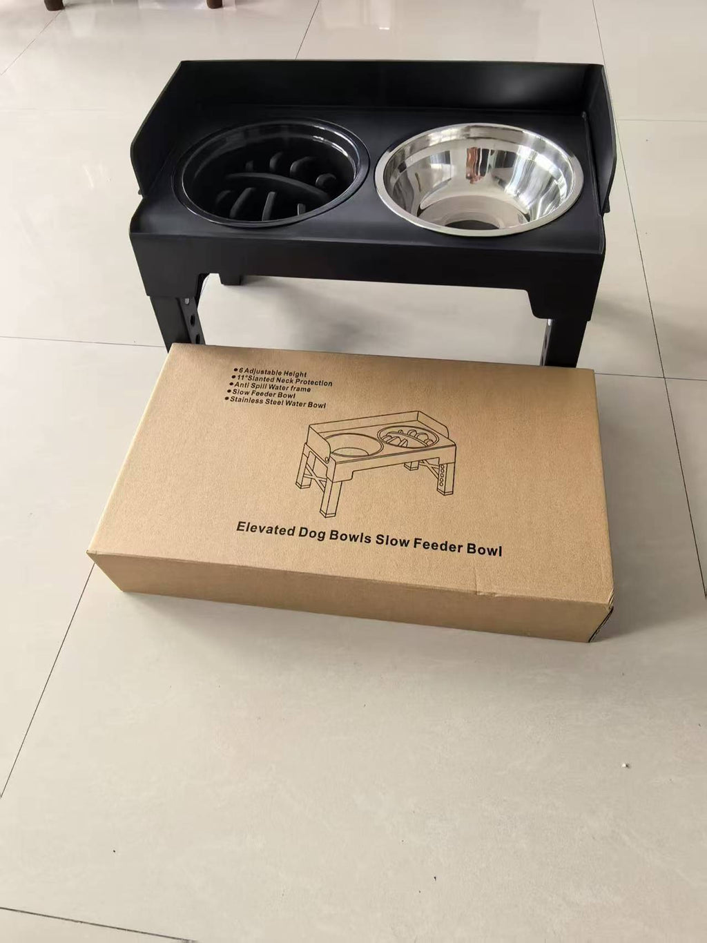 Adjustable Splash-Proof Pet Feeding Bowl